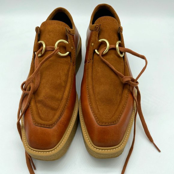 Stella McCartney Brody Cognac Eco Suede Ankle Boots US 8 / EU 38